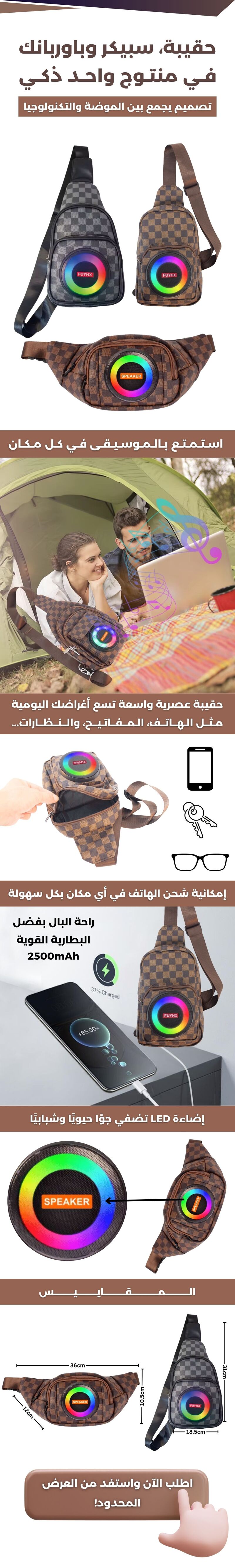حقيبة، سبيكر وباوربانك في منتوج واحد ذكي